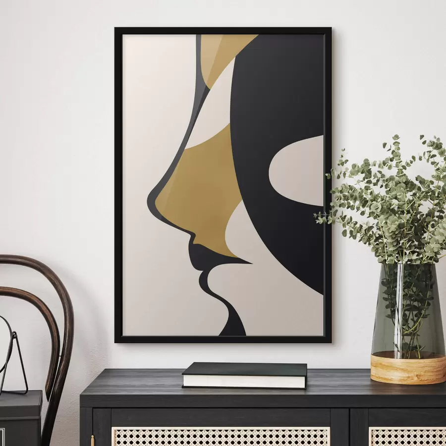 Papier peint photo Silhouette abstraite d'un visage f47252