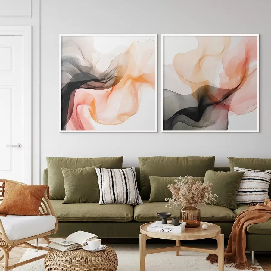 Papier peint photo Énergie orange et noire d00904