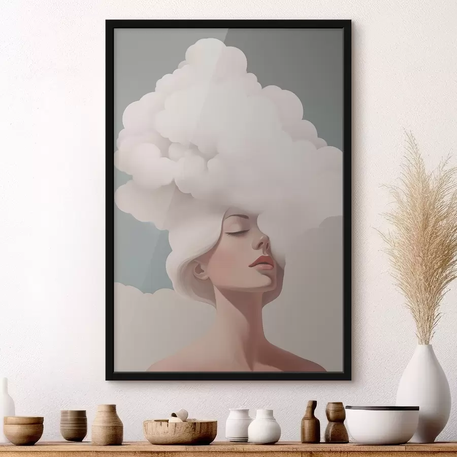 Papier peint photo La fille et le nuage f47338