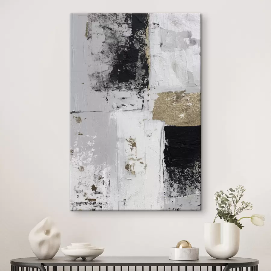  Peintures abstraction contemporaine aux couleurs contrastées s47134