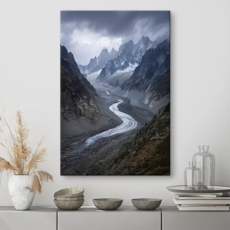  Peintures paysage montagneux avec des nuages s47143