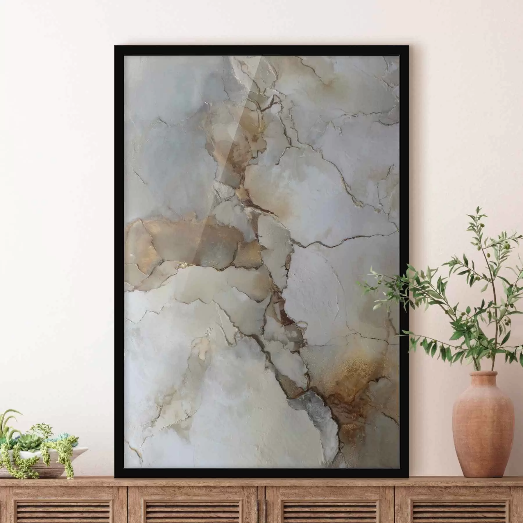 Fotobehang imitatie van abstracte textuur met scheuren f47117