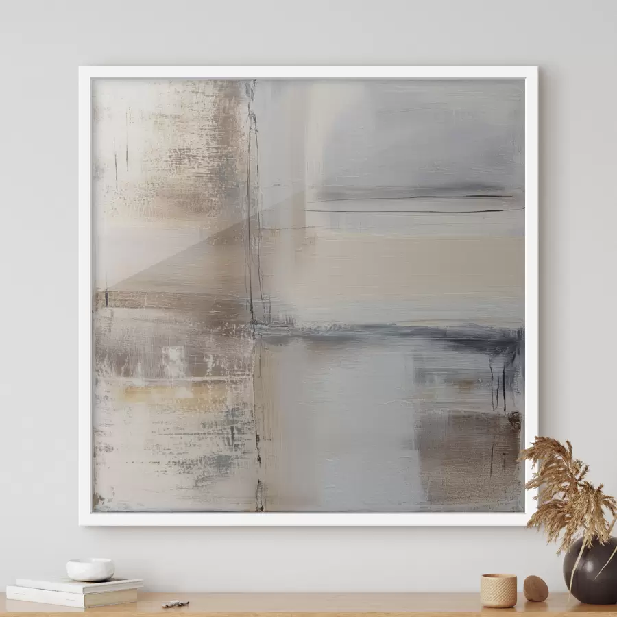 Papier peint photo abstraction contemporaine dans des tons sobres f47122