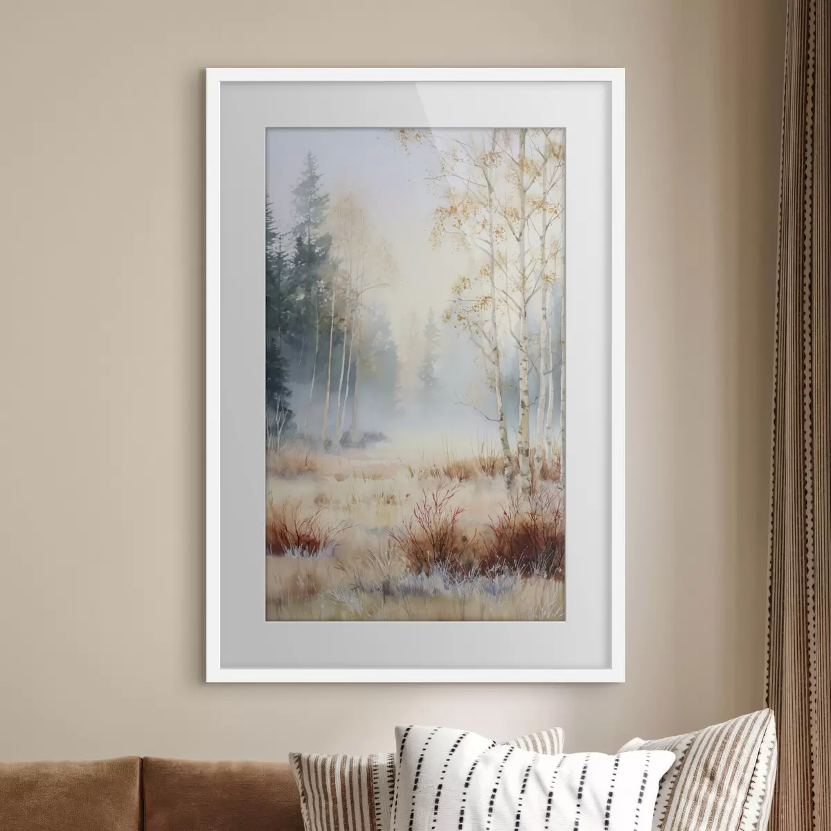 Affiche paysage premières gelées dans la forêt f47130