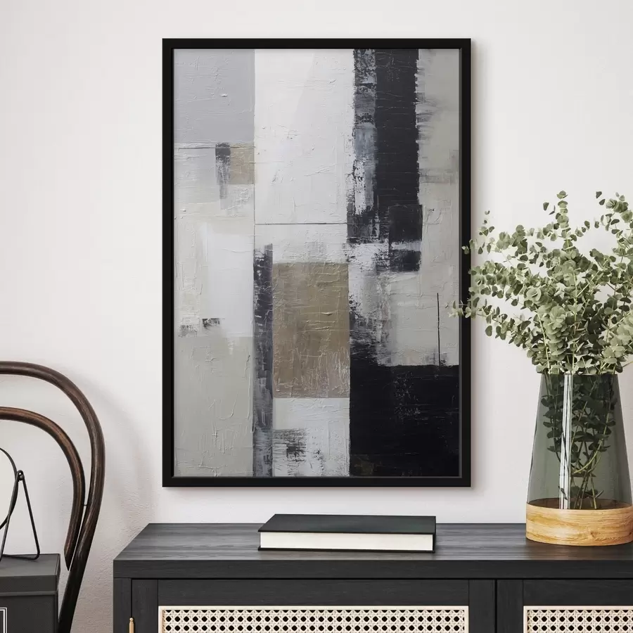 Papier peint photo abstraction contemporaine aux couleurs contrastées f47133