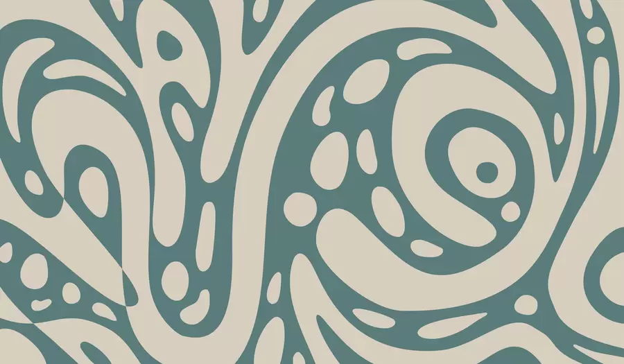 Papier peint photo Motif abstrait avec des formes organiques fluides w05071