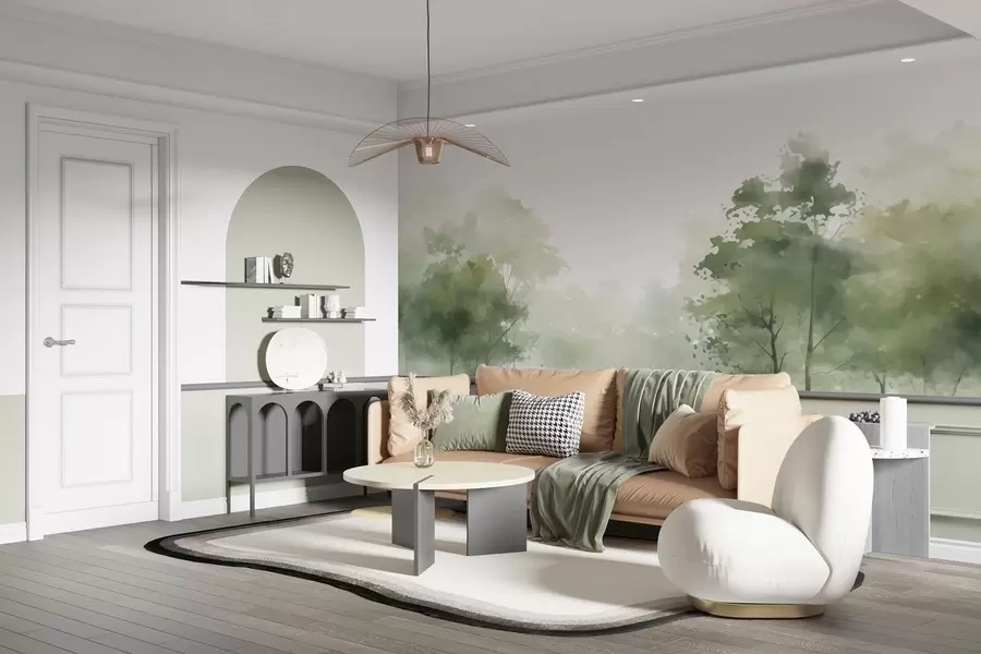 Papier peint photo Arbres, paysage w05081