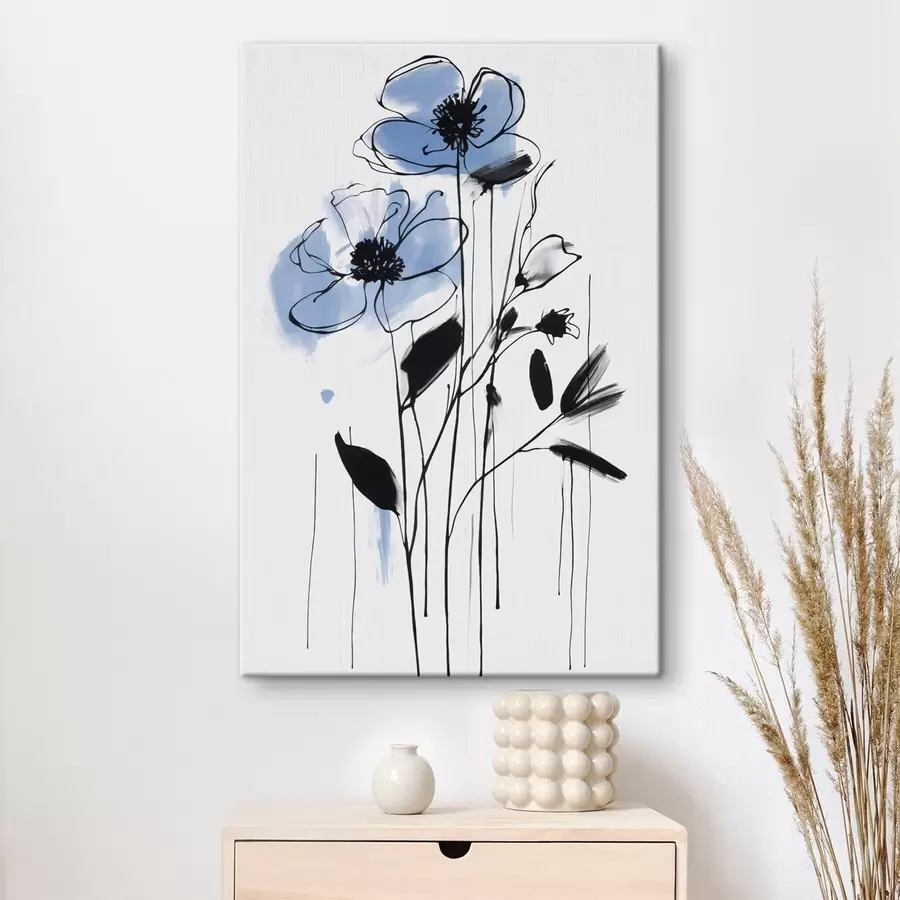  Peintures Abstraction avec des fleurs s47491