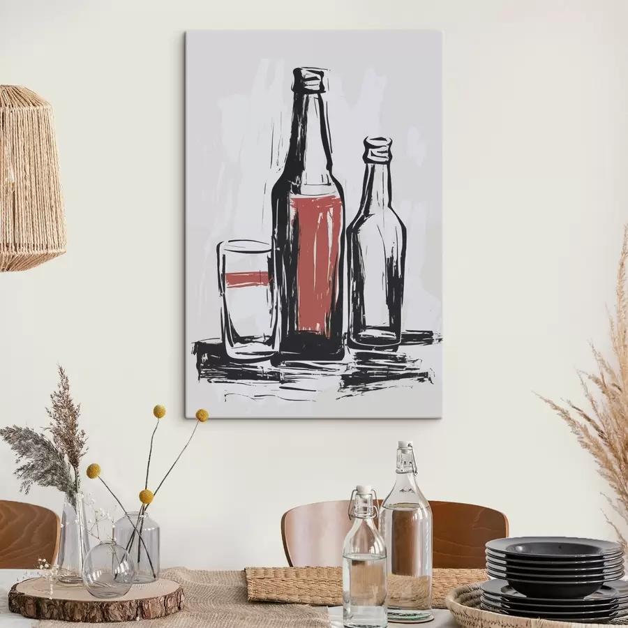  Peintures Bouteilles et verre s47493