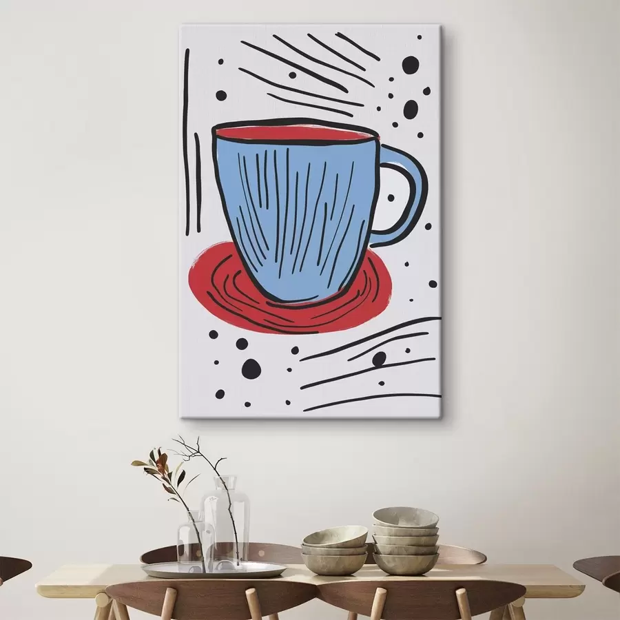  Peintures Tasse imitant un dessin primitif s47497