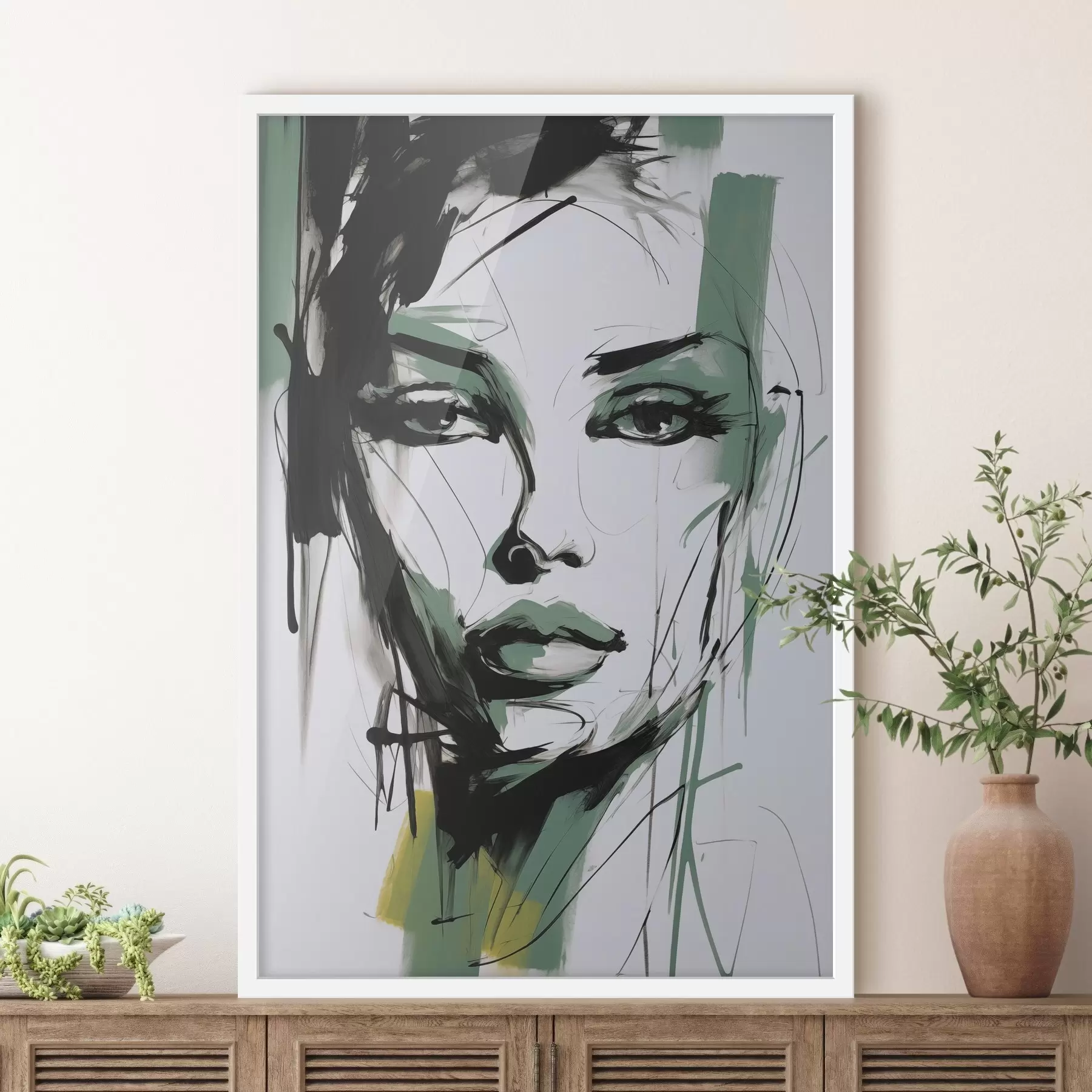 Papier peint photo Portrait féminin abstrait f47499