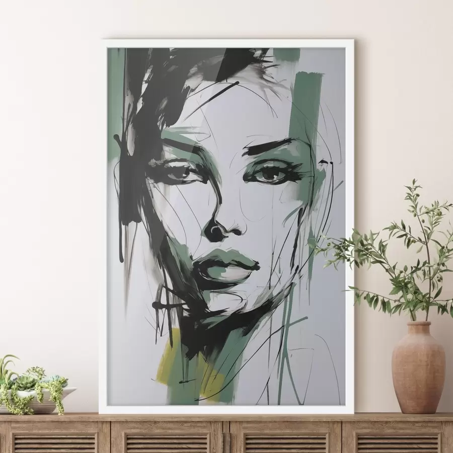 Papier peint photo Portrait féminin abstrait f47499