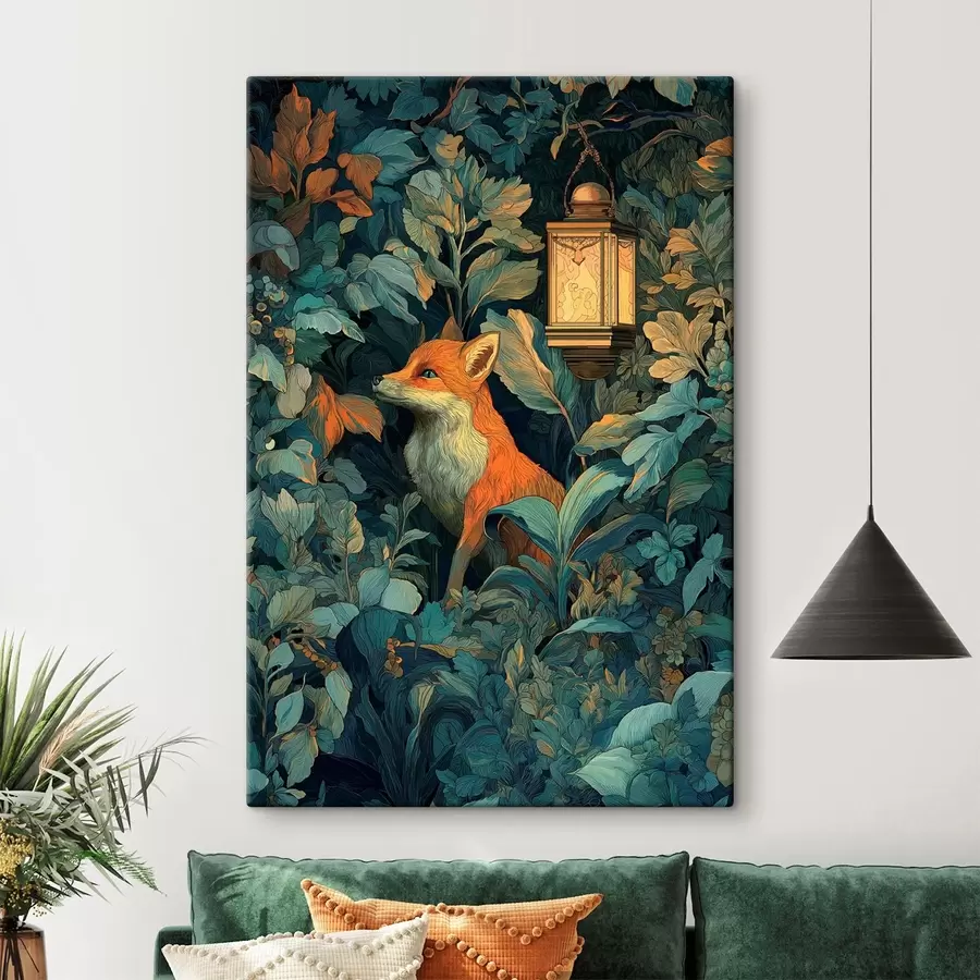  Peintures Joli renard dans les buissons s47107