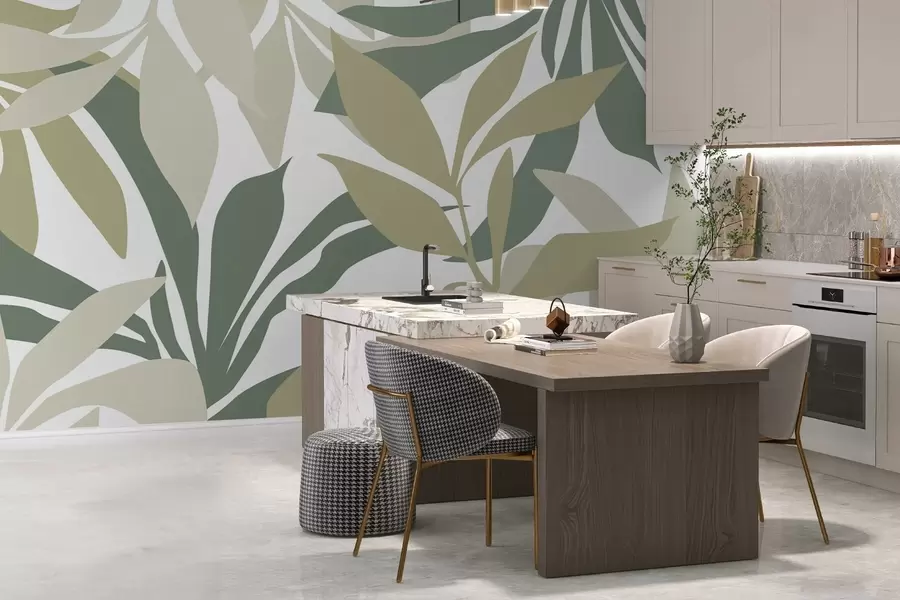 Papier peint photo Feuillage abstrait w05136v1