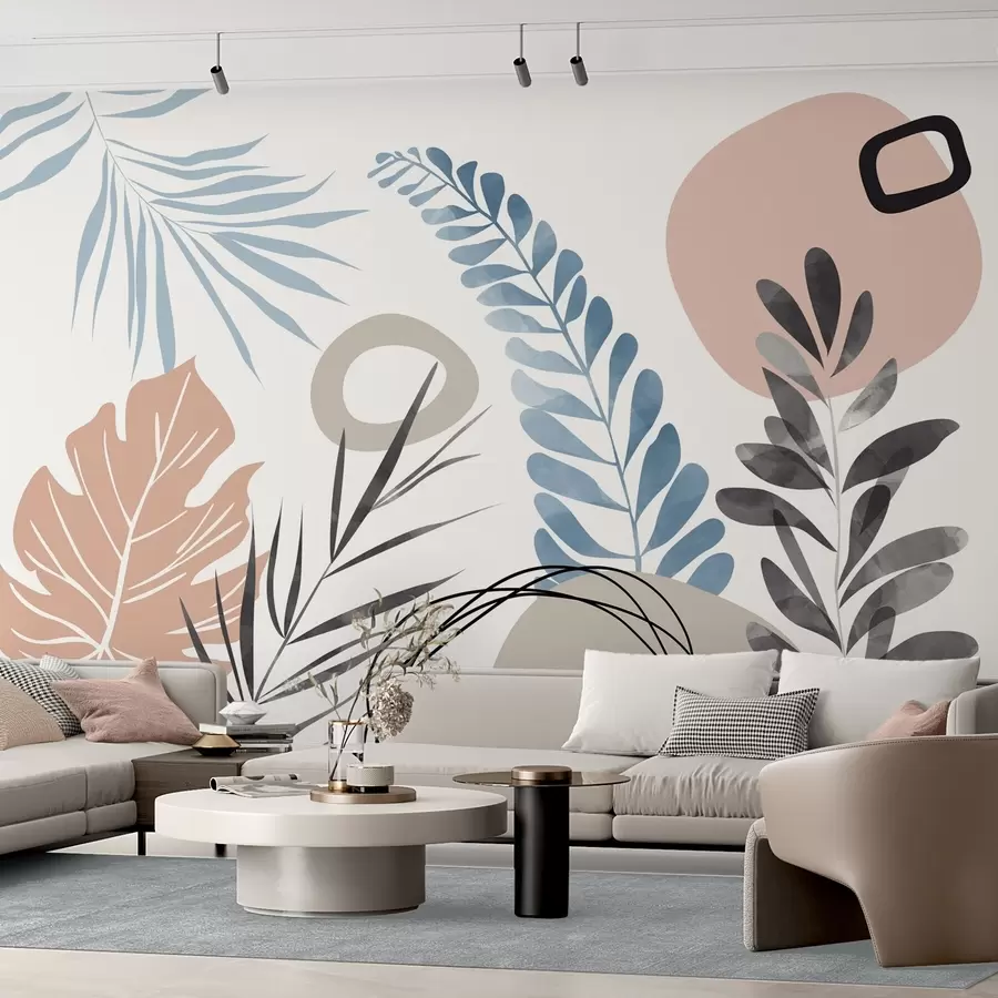 Fotobehang Abstractie met vegetatie w05137v1