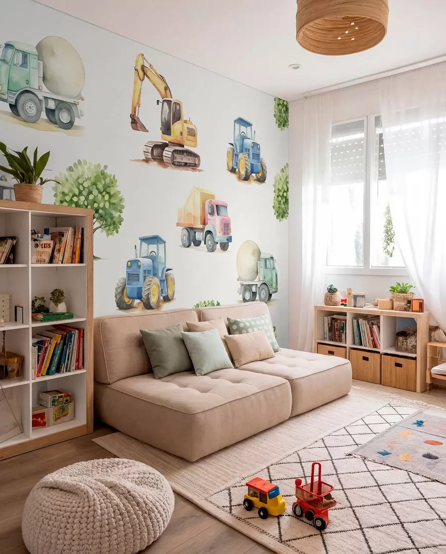 Fotobehang De kleine bouwploeg w05139