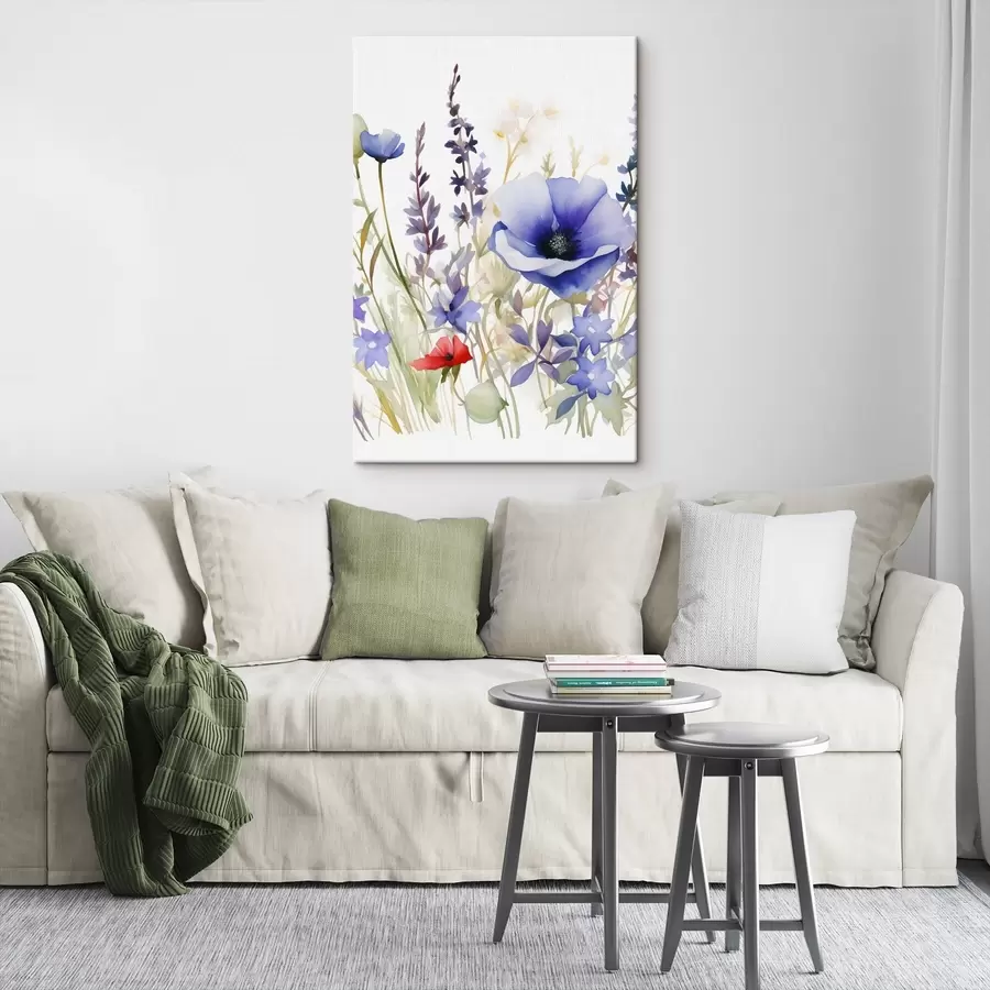  Peintures Fleurs de pavot et de lavande s46887