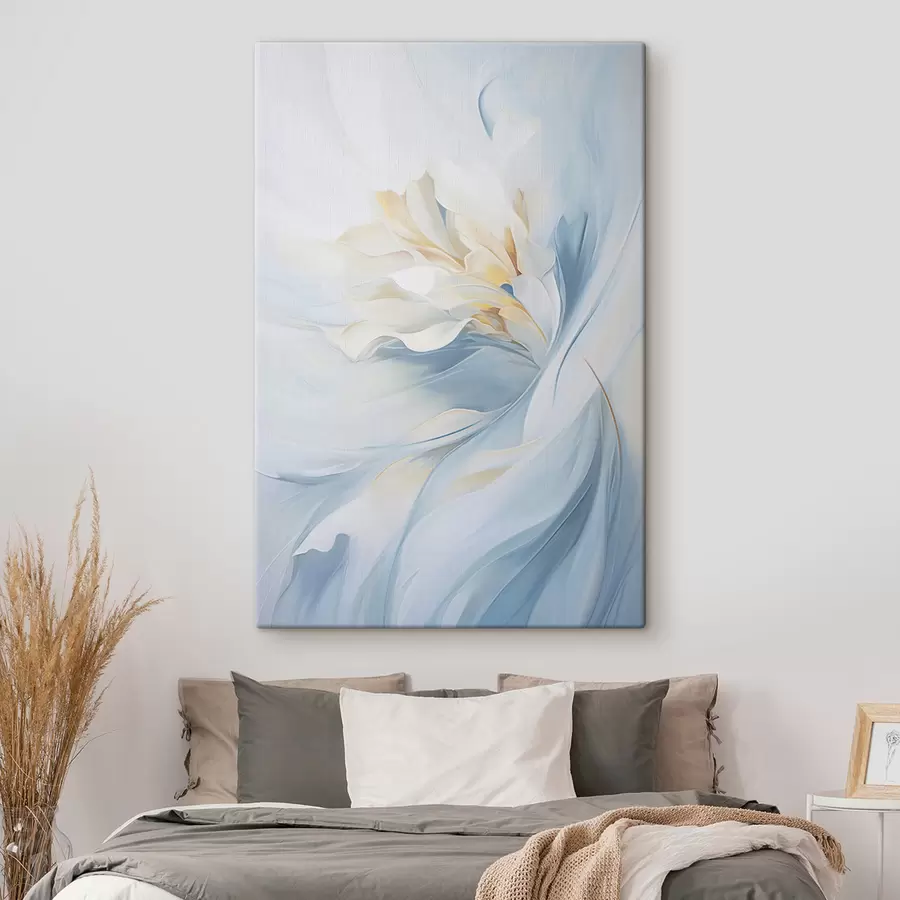  Peintures Résumé : pétales délicats et translucides tourbillonnant vers l'intérieur, avec un éclairage doux et une texture picturale. s47436