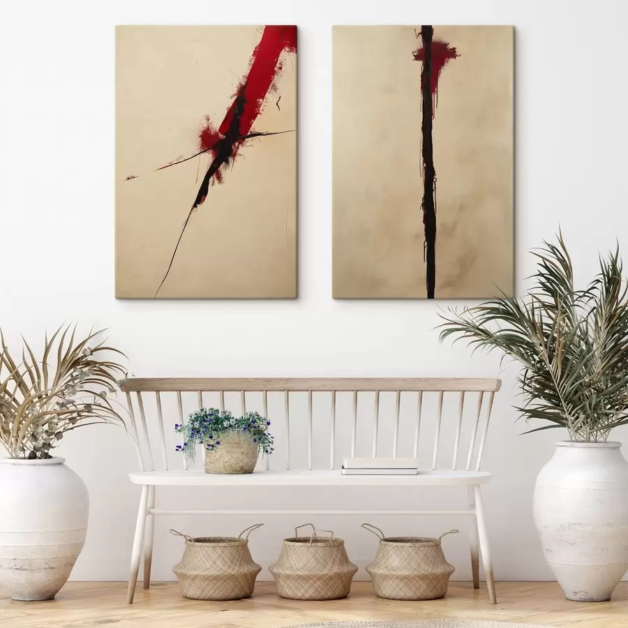  Peintures Abstraction rouge m01215