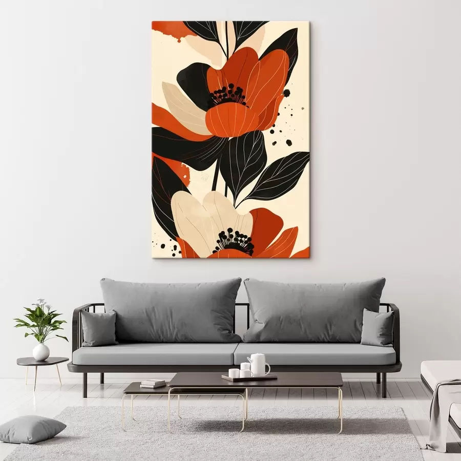  Peintures Grandes fleurs colorées s47468