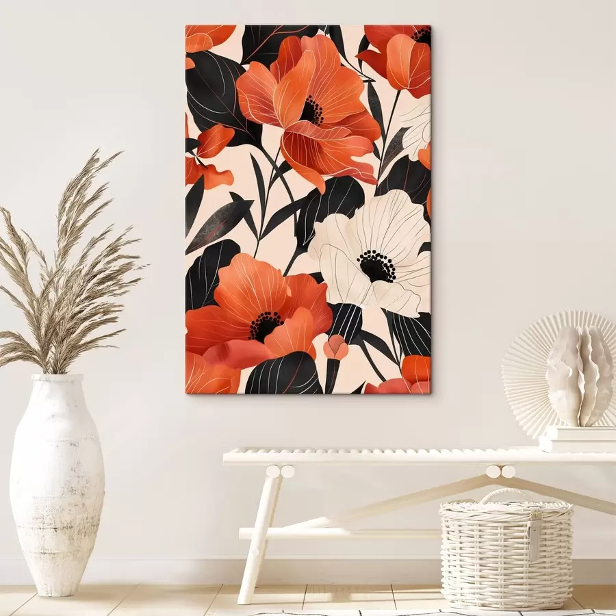  Peintures Grandes fleurs colorées s47469