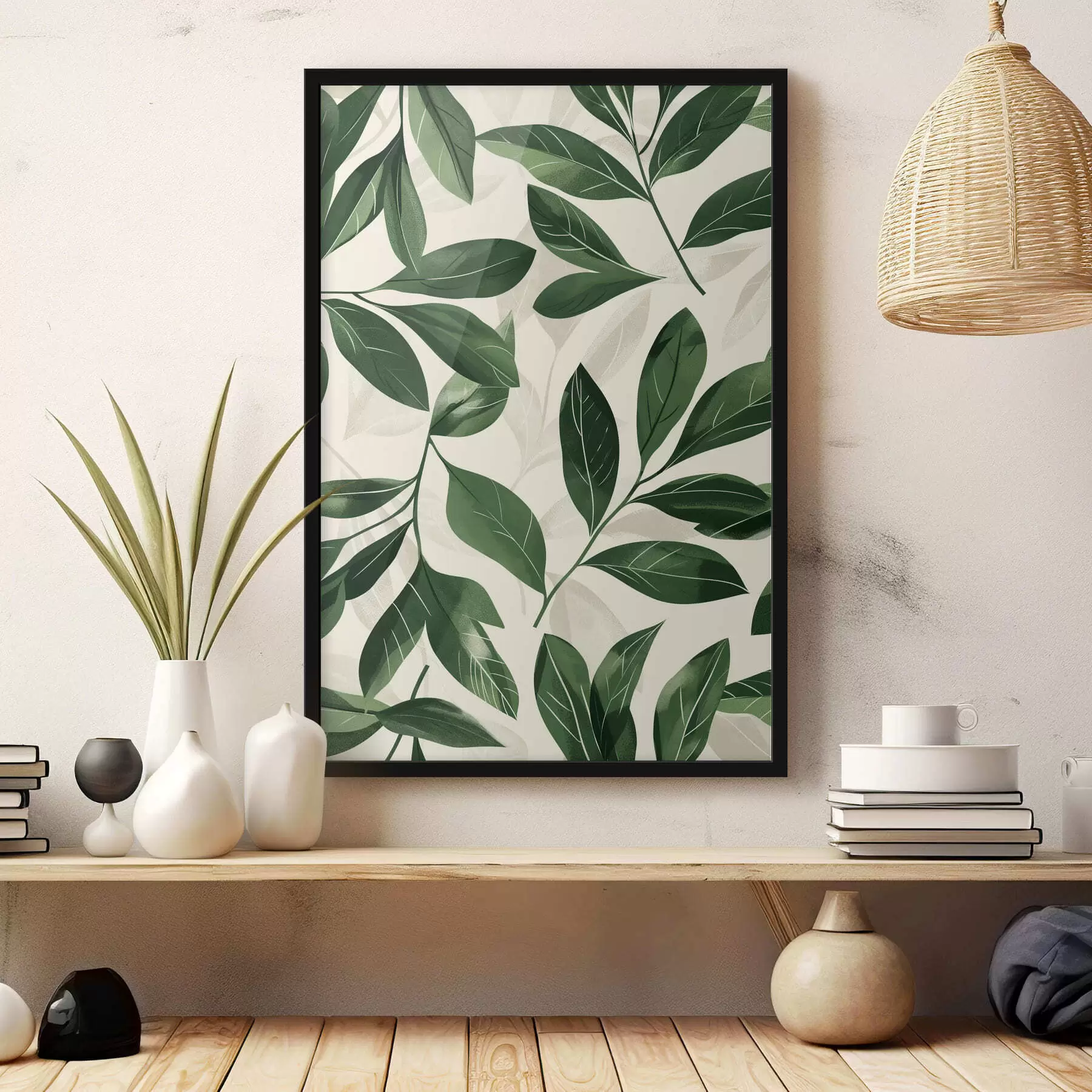 Papier peint photo Babok et feuilles de palmier f47457