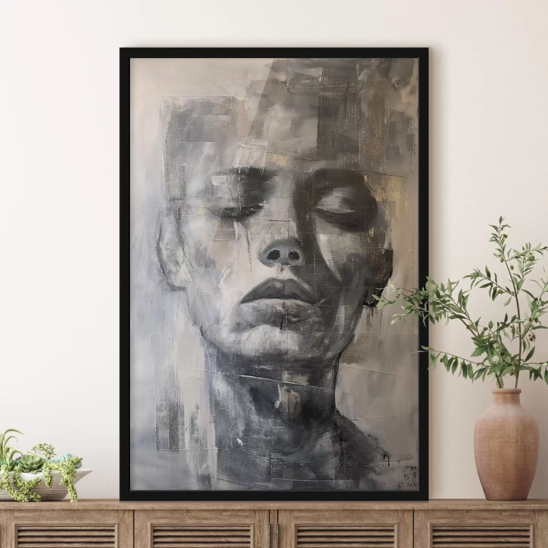 Fotobehang Portret met textuur f47482