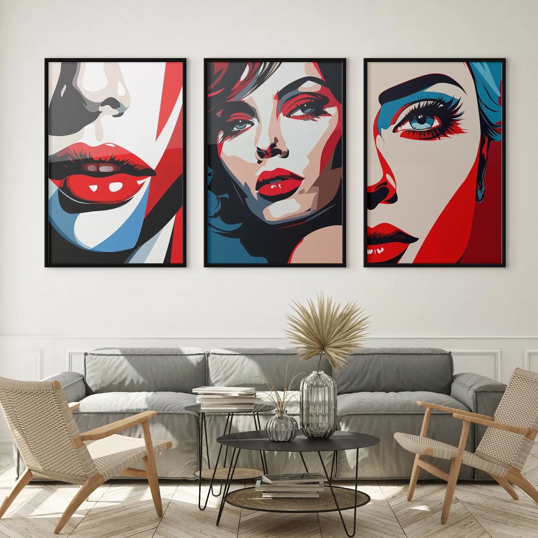 Fotobehang Kleurrijke gezichten d00558