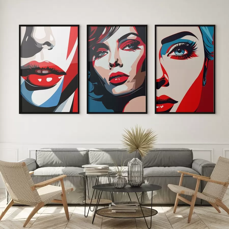 Papier peint photo Visages colorés d00558