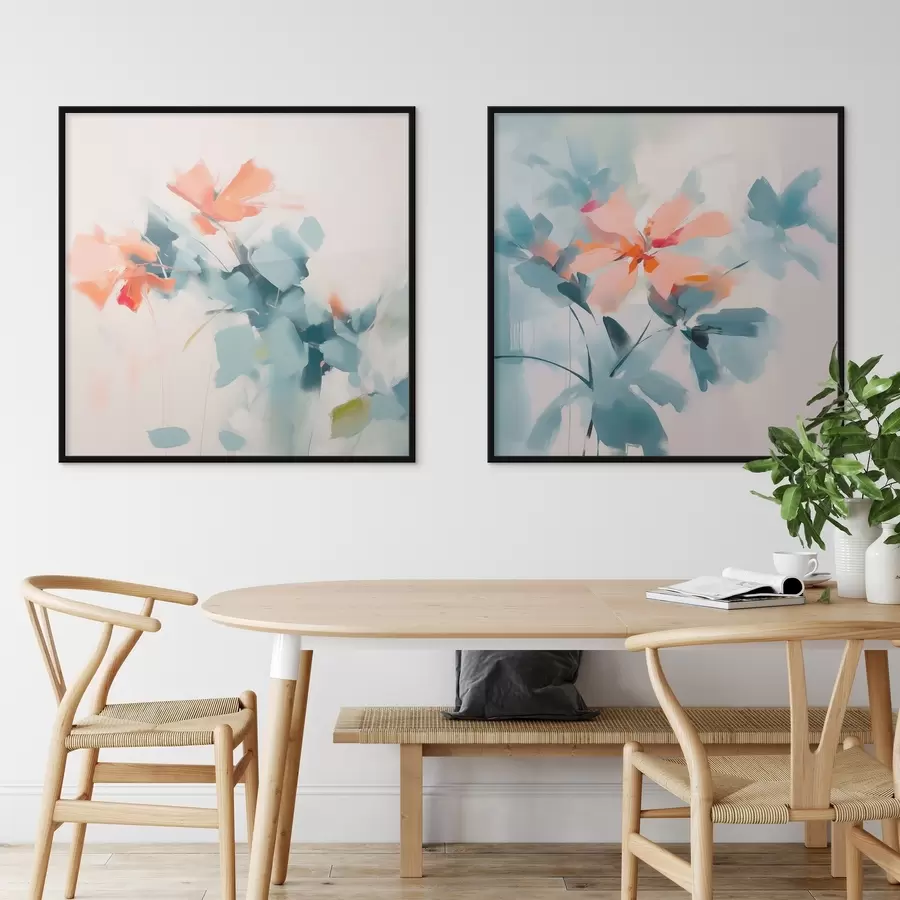 Papier peint photo Imitation de fleurs abstraites d00564