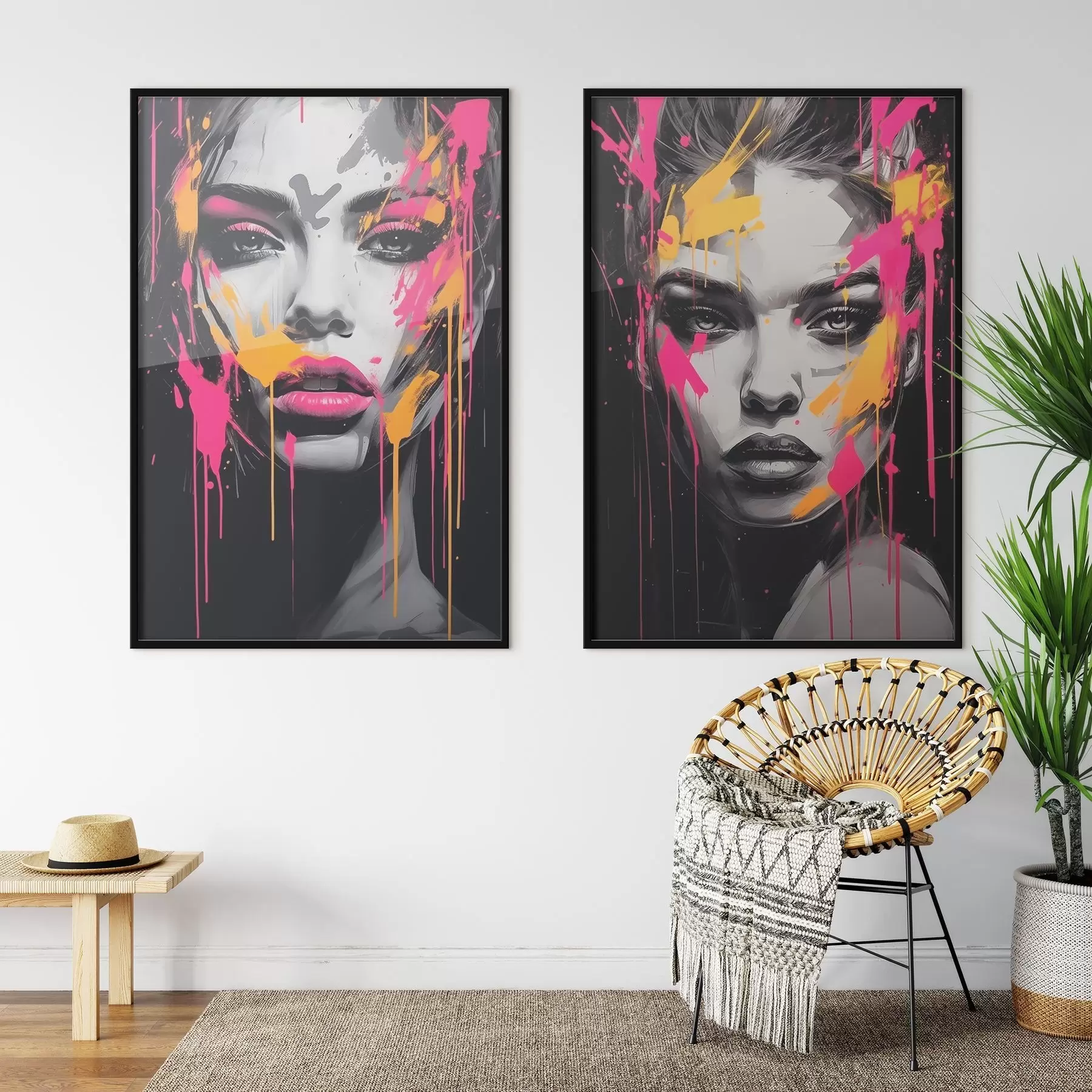 Papier peint photo Portraits en peinture d00584