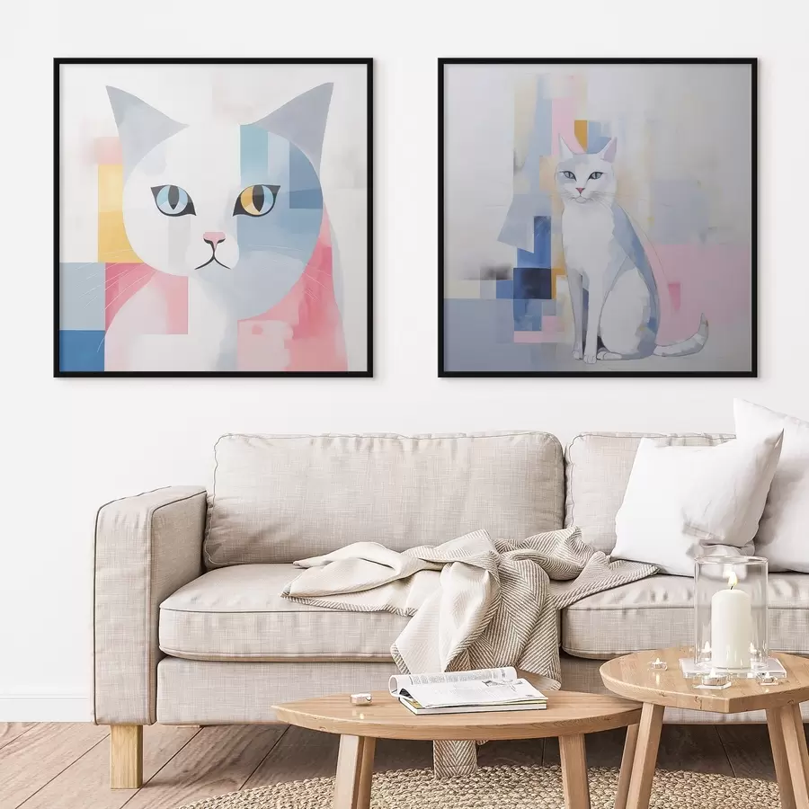 Papier peint photo Chat abstrait d00592