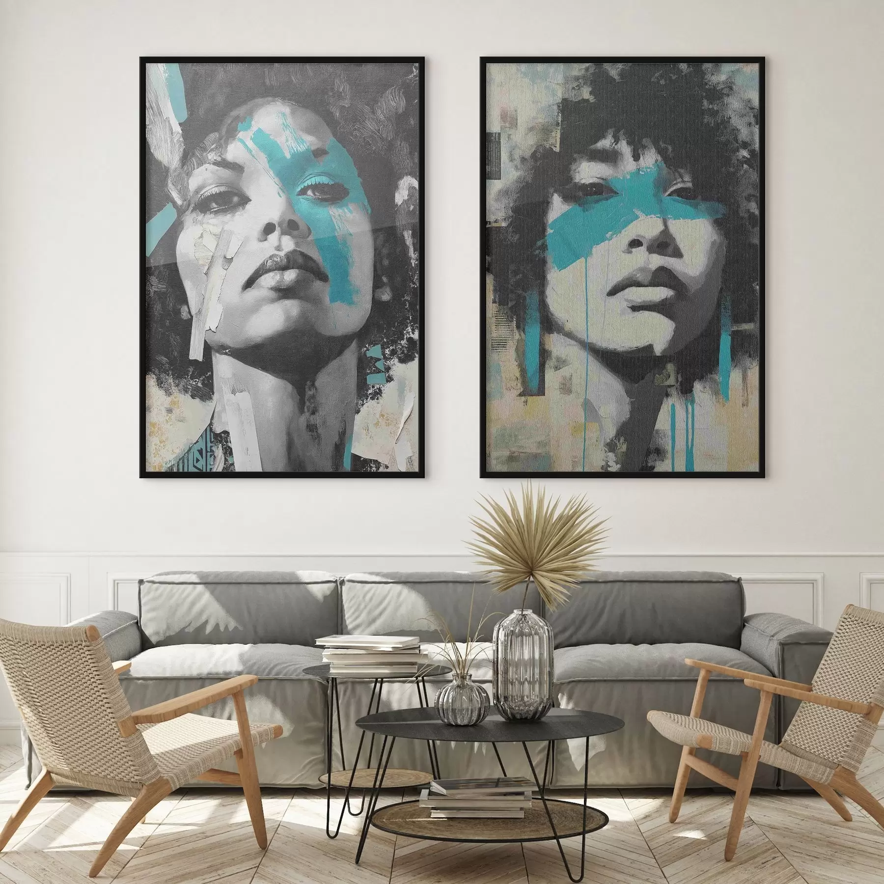 Fotobehang Abstract vrouwelijk gezicht d00602