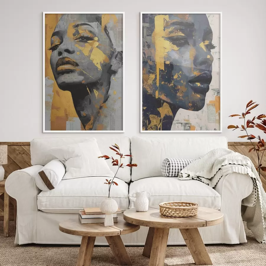 Papier peint photo Visage féminin abstrait d00603