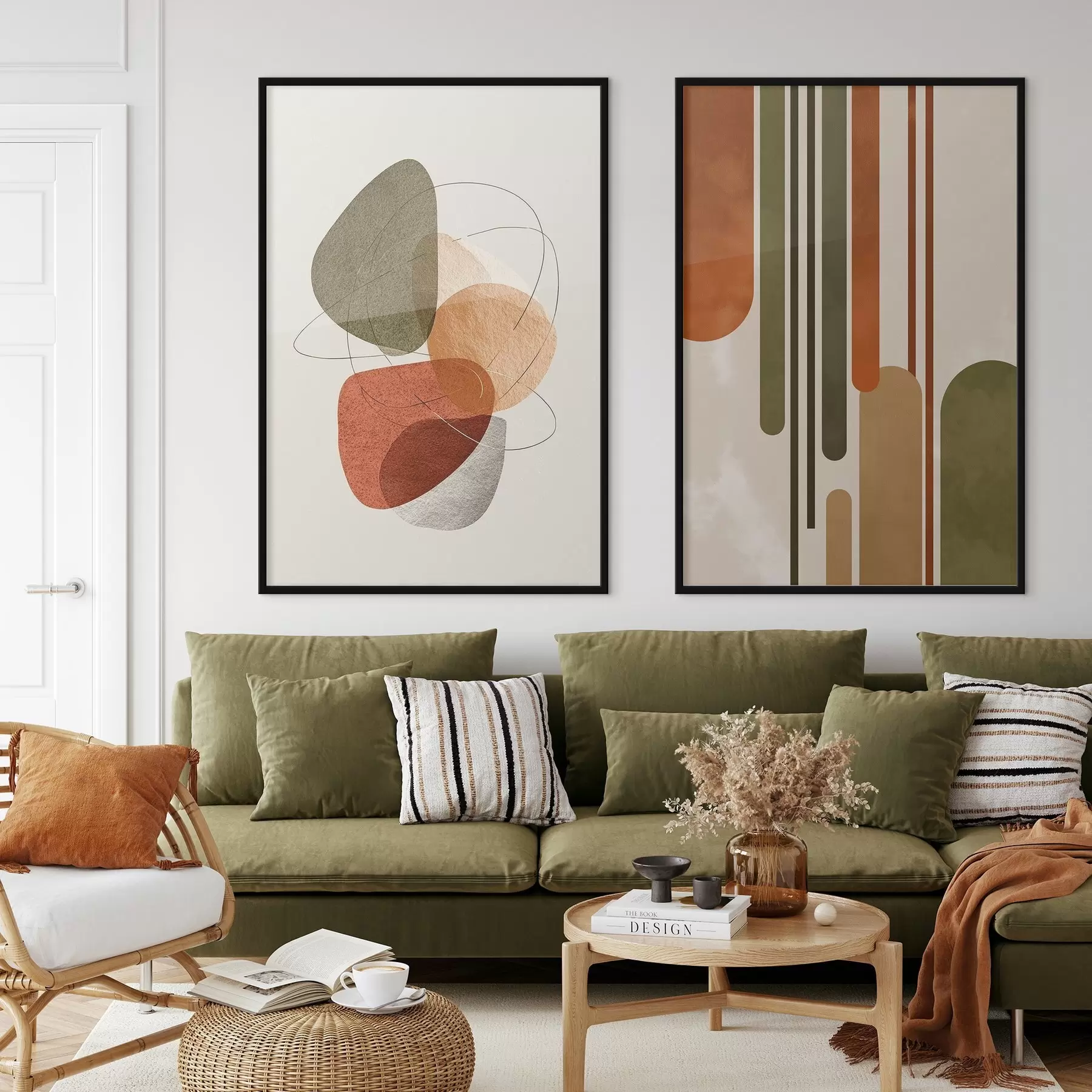 Papier peint photo Lignes et cercles de différentes couleurs d00608