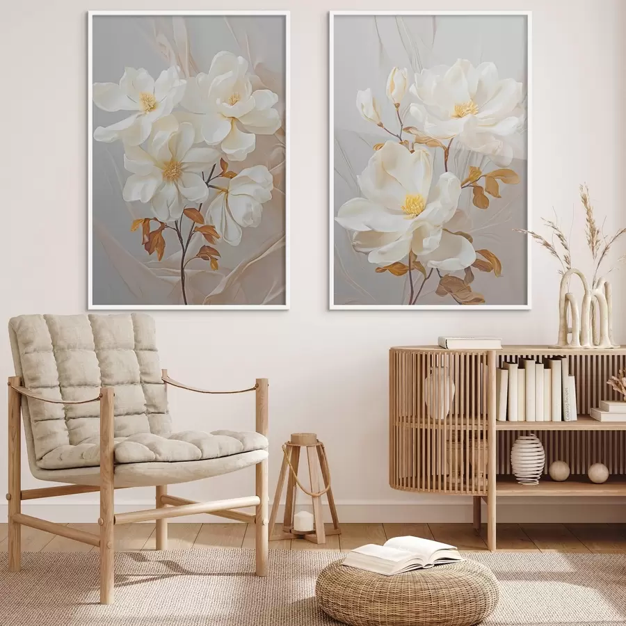 Papier peint photo Fleurs abstraites délicates d00611