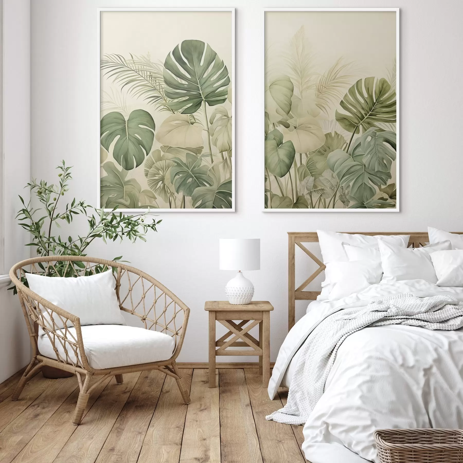 Papier peint photo Variété de feuilles tropicales d00669