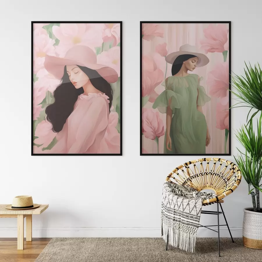 Papier peint photo Fille au chapeau d00678