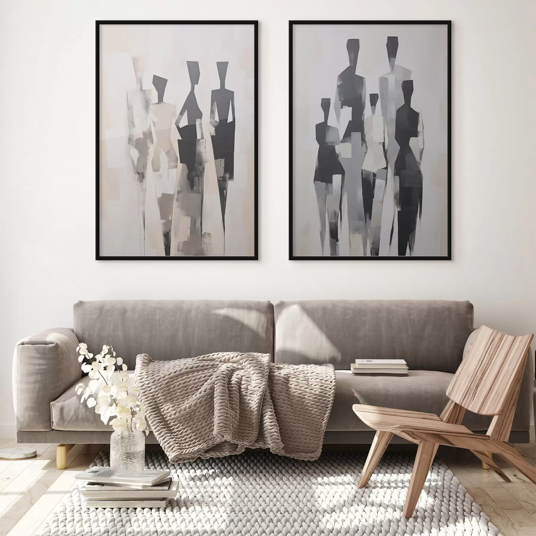 Fotobehang Abstracte silhouetten van mensen d00722