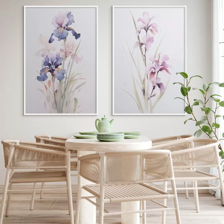 Papier peint photo Iris imitation aquarelle d00724