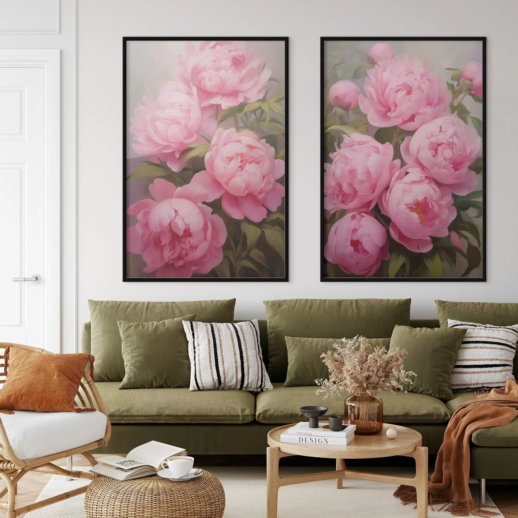 Papier peint photo Pivoines roses d00728