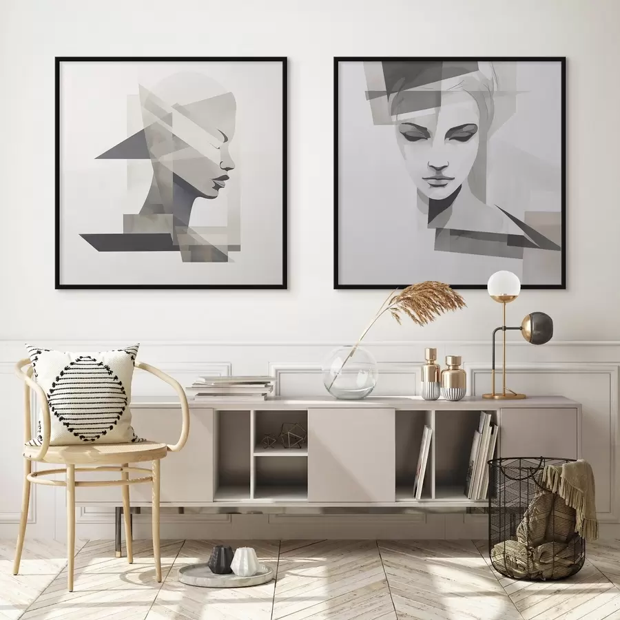 Papier peint photo Portrait abstrait d00753