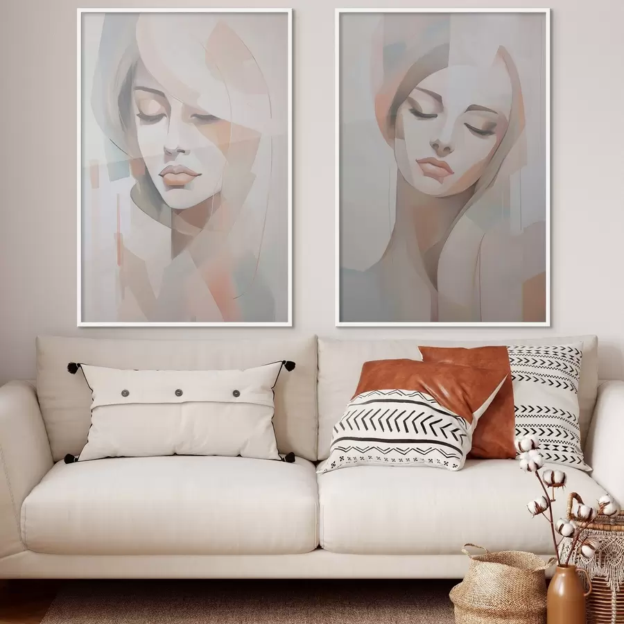 Papier peint photo Portrait abstrait d'une jeune fille d00768