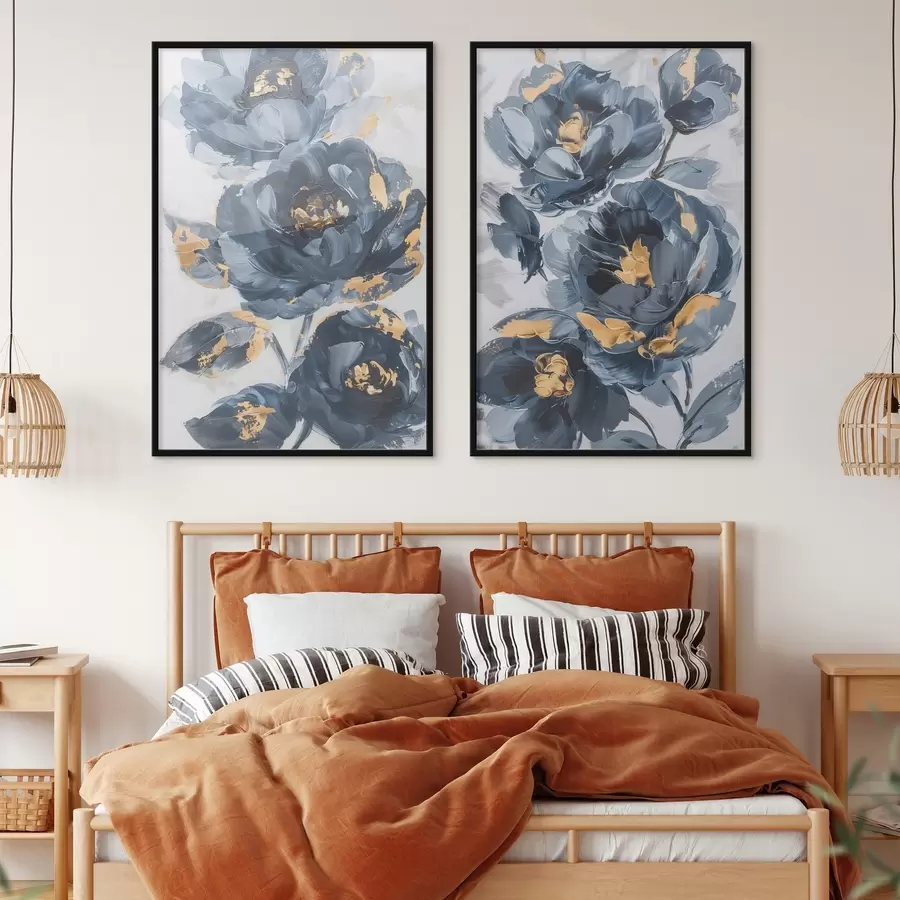 Papier peint photo Grandes fleurs abstraites d00782