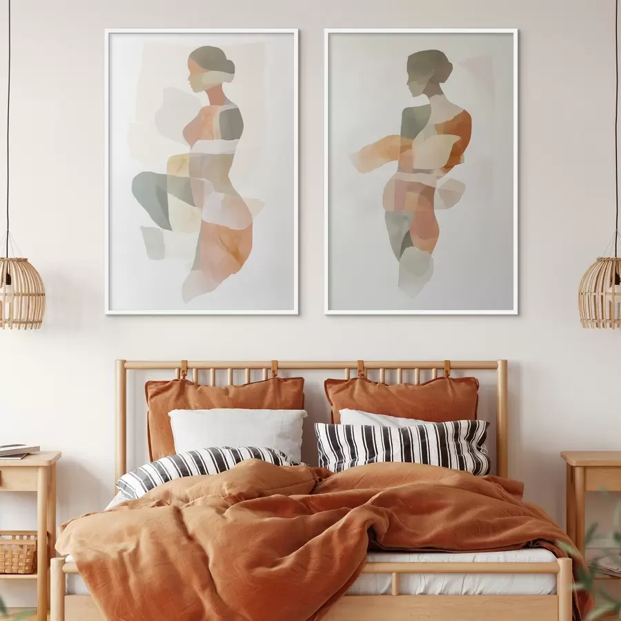 Papier peint photo Silhouettes féminines abstraites d00788