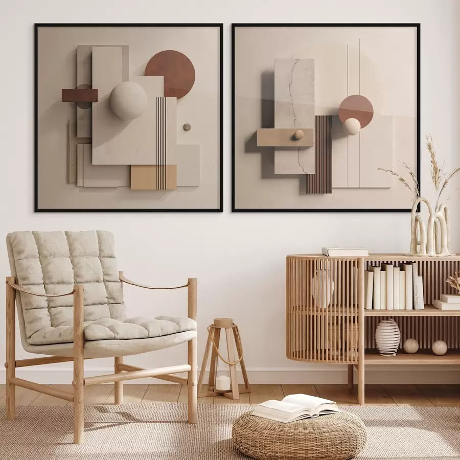 Papier peint photo Géométrie et abstraction dans le style minimaliste d00743