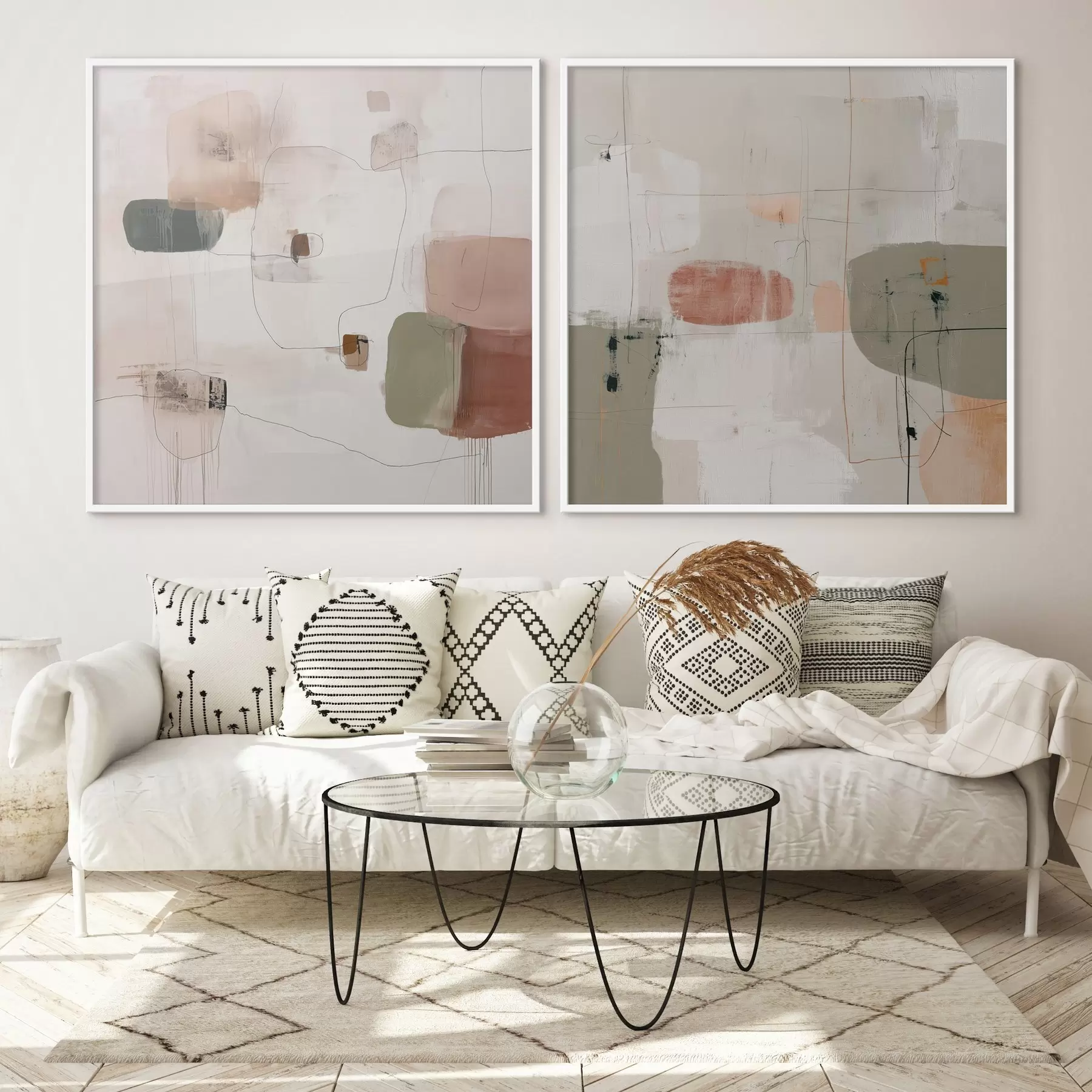 Papier peint photo Composition pastel dans des tons neutres d00745