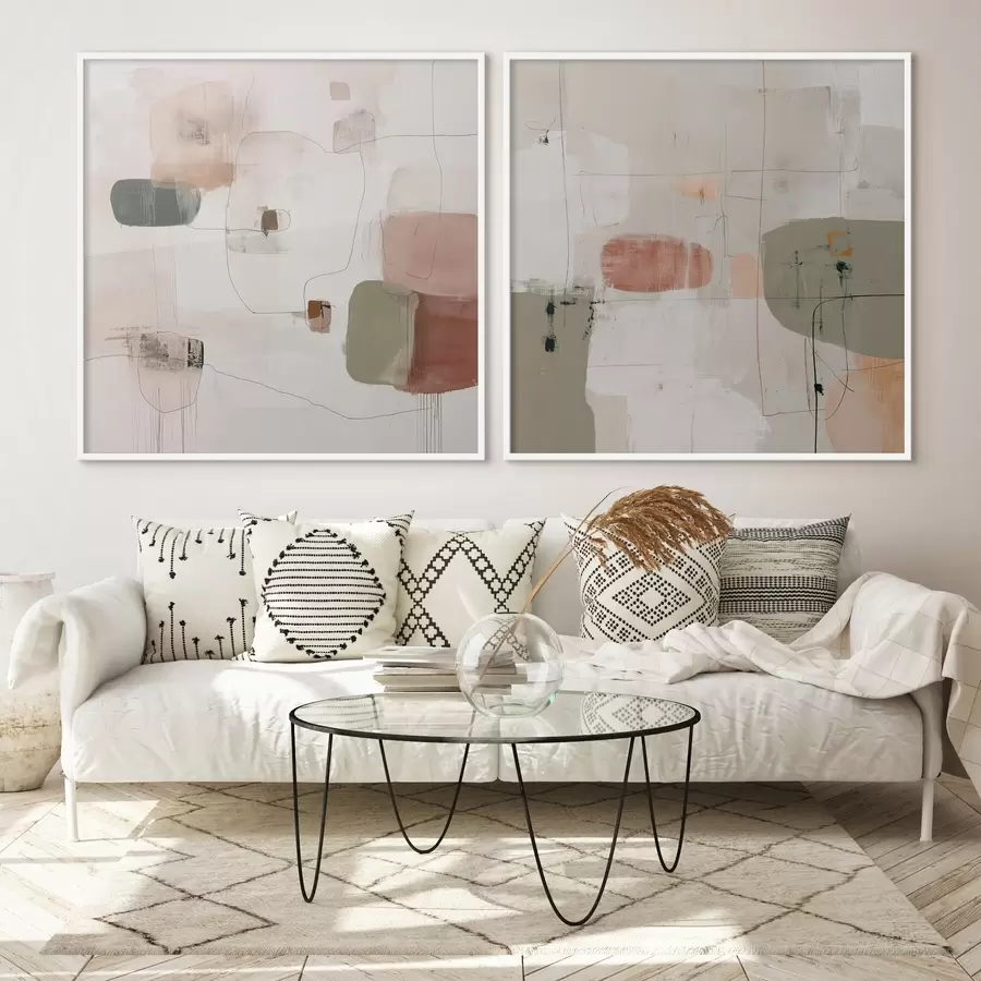 Papier peint photo Composition pastel dans des tons neutres d00745