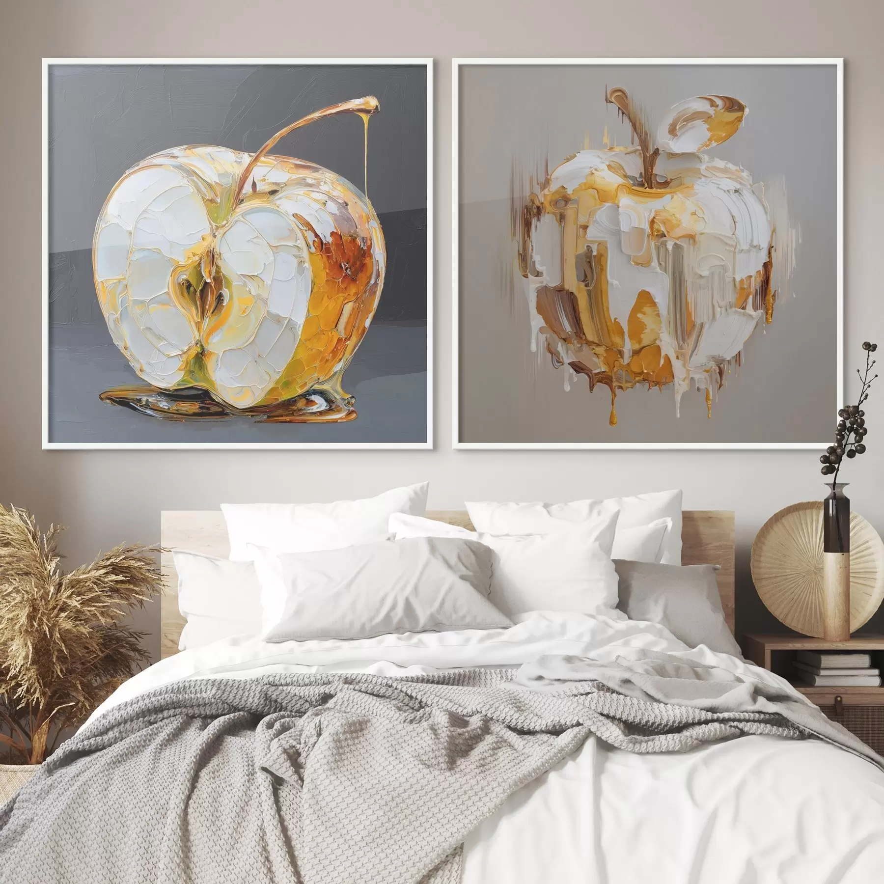 Fotobehang Abstractie met appel in moderne interpretatie d00746