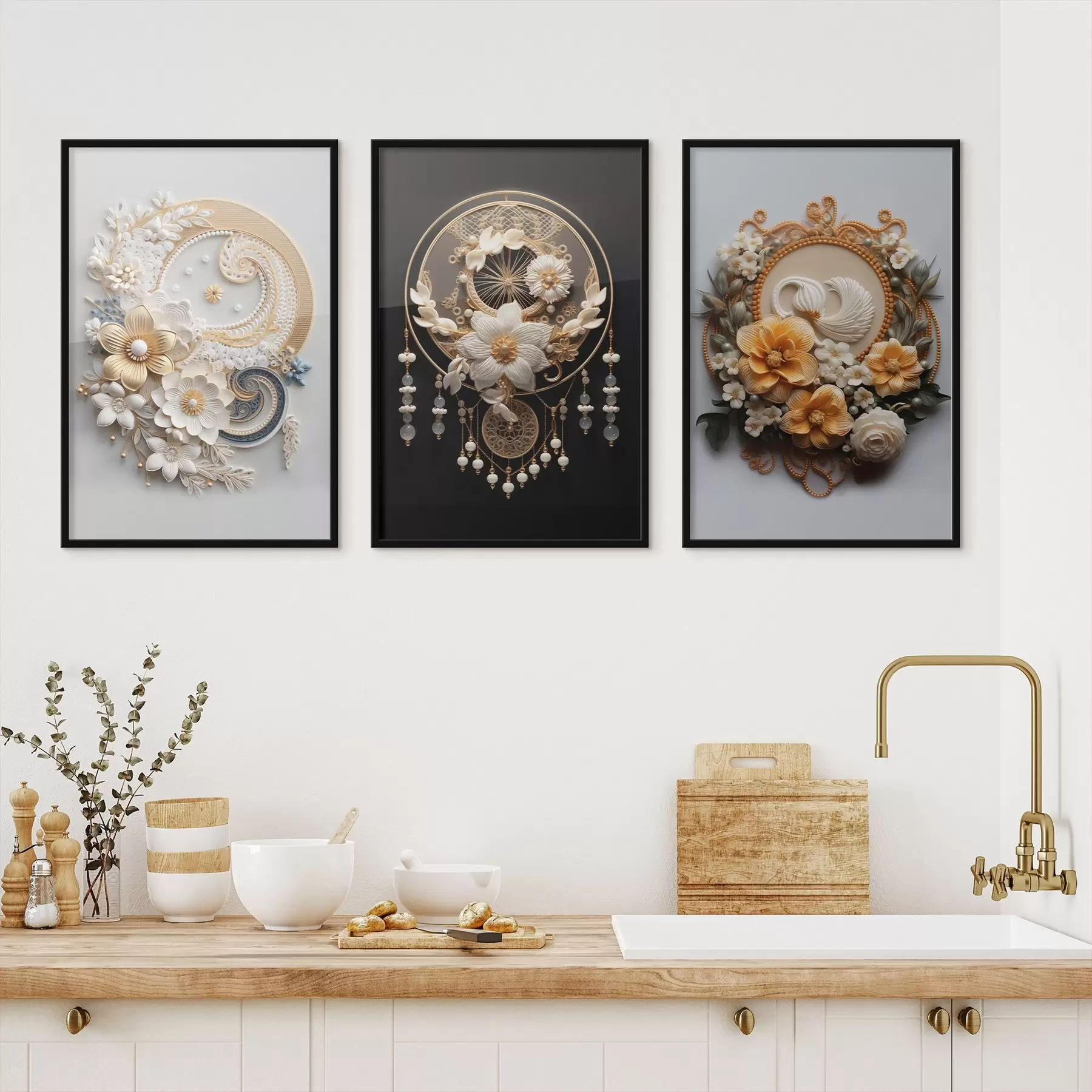 Papier peint photo Compositions abstraites de fleurs d00561